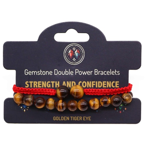 [GDPB-04] Pulseras de Doble Poder de Piedras Preciosas - Ojo de Tigre