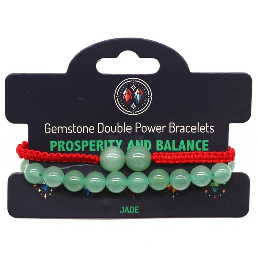 [GDPB-06] Pulseras de Doble Poder de Piedras Preciosas - Jade