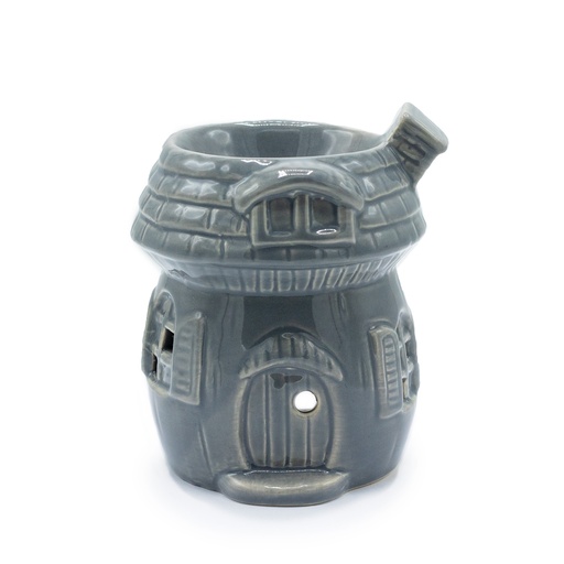 [OB-316] Quemador de Aceite en Forma de Casa de Setas - Gris