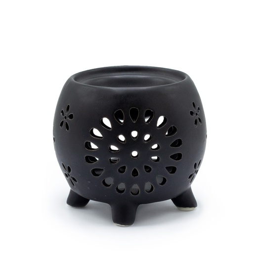 [OB-317] Quemador de Aceite Tipo Maceta - Negro Mate