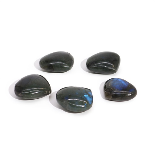 [LBS-03] Piedras de Labradorita de Madagascar - Corazon (aprox 17-31g 30- 40mm)