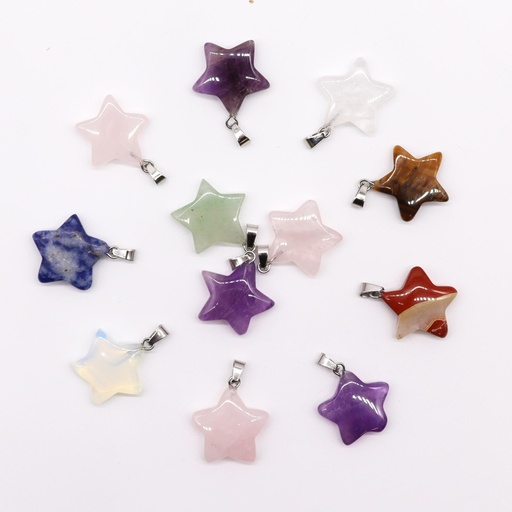 [GemPD-17] Colgantes Estrellas -  20x6mm