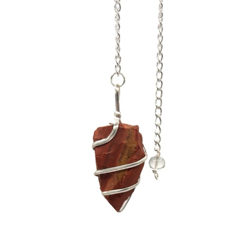 [SpecMP-56] Raw Gemstone Pendulum - Red Jasper