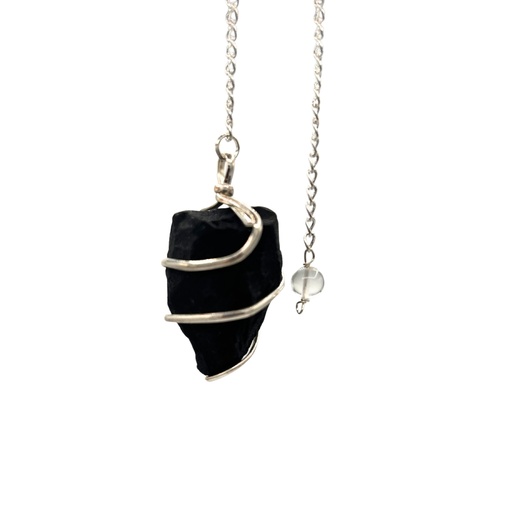[SpecMP-57] Raw Gemstone Pendulum - Black Agate