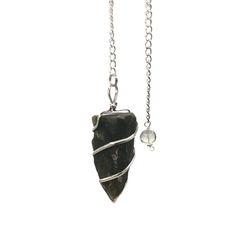 [SpecMP-58] Raw Gemstone Pendulum - Moss Agate