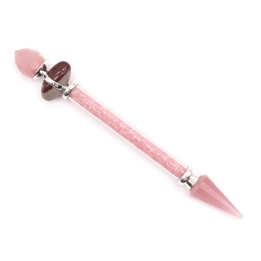 [LingW-01] Varita Magica Shiva Lingam - Cuarzo Rosa - Amor