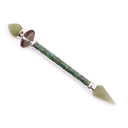 [LingW-06] Varita Magica Shiva Lingam - Aventurina Verde - Felicidad