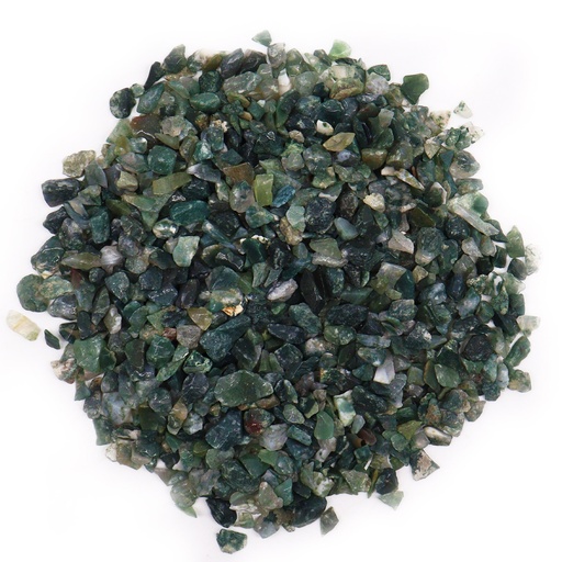 [NMGC-09] Moss Agate Gemstone Chips Bulk - 1KG