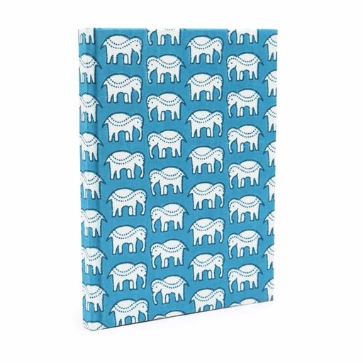 [CBN-05] Cuadernos encuadernados en algodón 20x15cm - 96 páginas - Elefantes cerceta