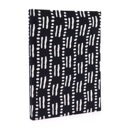 [CBN-06] Cuadernos con encuadernación de algodón 20x15cm - 96 páginas - Puntos y rayas negros