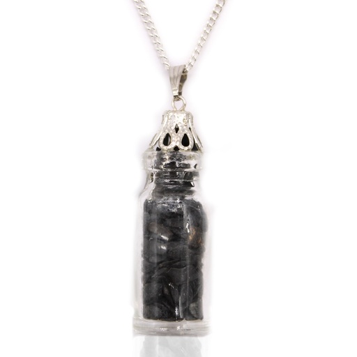 [IGJ-19] Collar de Piedras Preciosas Embotelladas - Ónix Negro