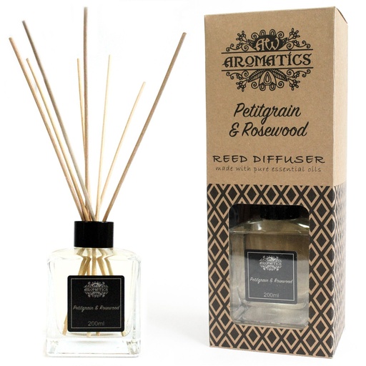 [RDEO-06] Difusor de Varillas con Aceites Esenciales - Petitgrain y Palo de rosa