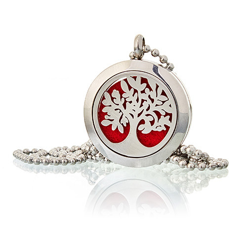 [AromaJ-01] Collar difusor de aromaterapia 25mm - Árbol de la vida