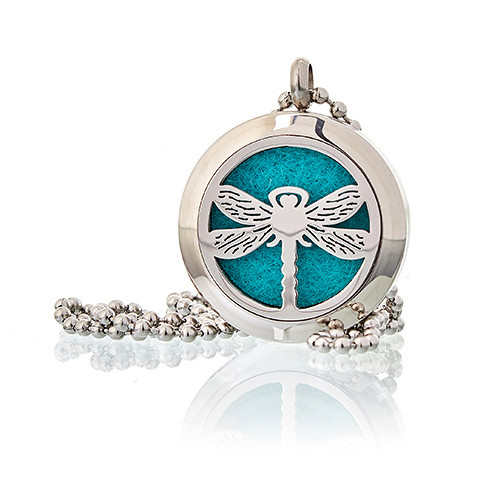 [AromaJ-04] Collar difusor de aromaterapia 25mm - Libélula
