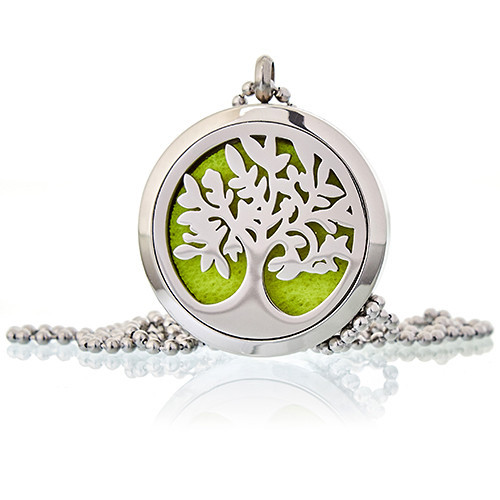 [AromaJ-08] Collar difusor de aromaterapia 30mm - Árbol de la vida