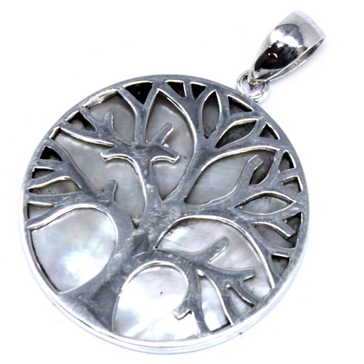 [TOLSP-03] Colgante de Plata Árbol de la Vida 30mm - Madre Perla