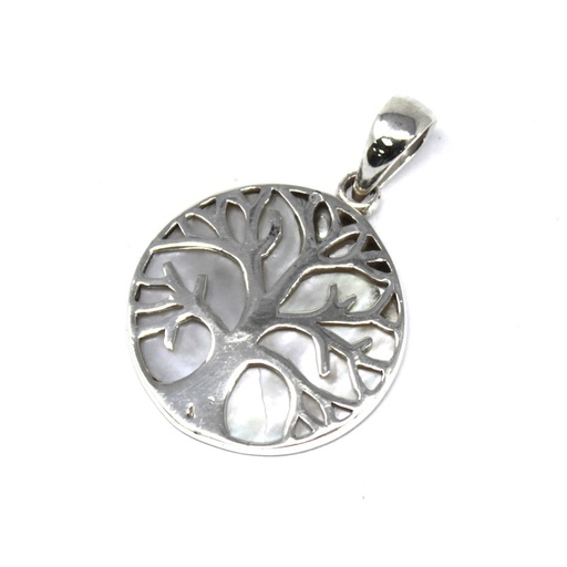 [TOLSP-06] Colgante de Plata Árbol de la Vida 22mm - Madre Perla