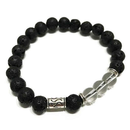 [LavaSB-06] Pulsera de Piedra de Lava - Tribal - Cuarzo de Roca