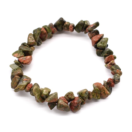 [AWCB-09] Pulsera Fragmentos de Piedras Preciosas - Jaspe verde