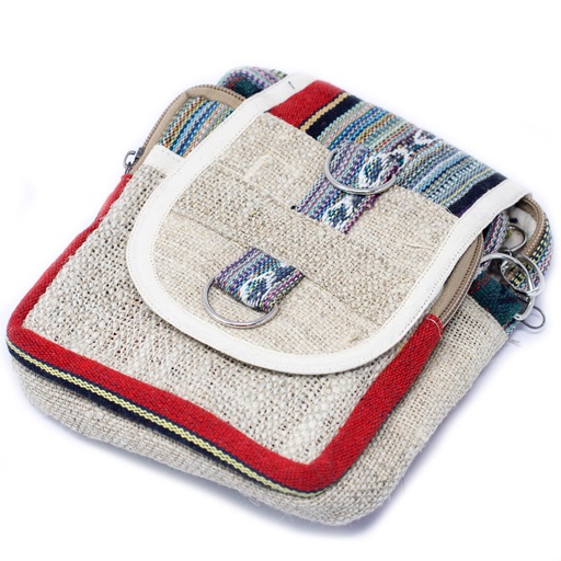 [HempB-08] Bolsa de viaje Body Cross - Cáñamo y algodón  (Surtido)