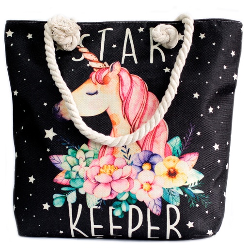 [RHSB-10] Bolso shopper con asa de cuerda - unicornio