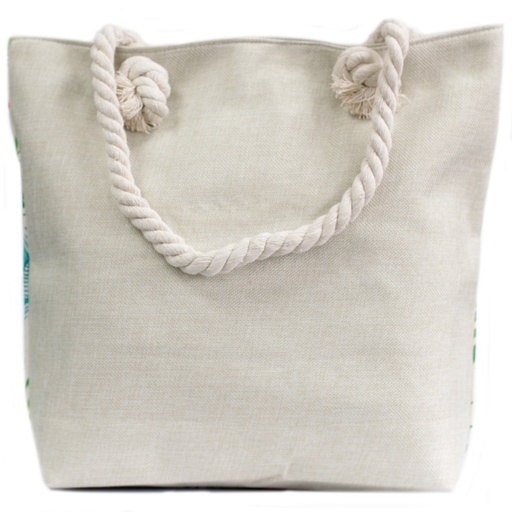 [RHSB-13] Bolso shopper con asa de cuerda - flamenco en laguna