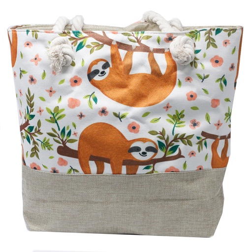 [RHSB-16] Bolso shopper con asa de cuerda - Perezosos