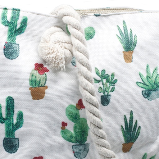 [RHSB-18] Bolso shopper con asa de cuerda - Mini Cactus