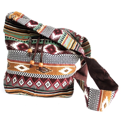[JNS-08] Tejido Jacquard - Mochila peq. Chocolate