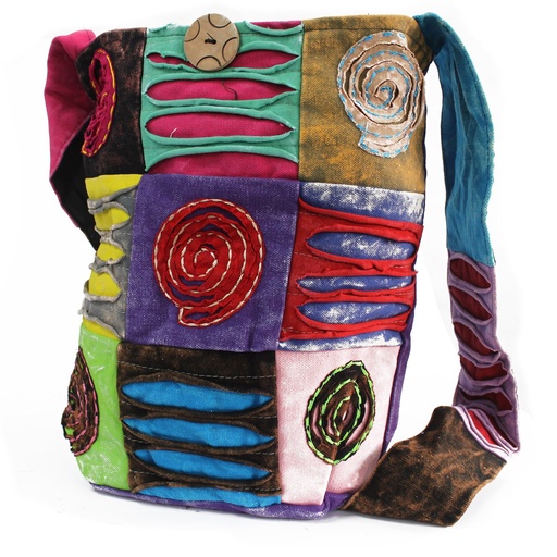 [ETB-01] Bolso Étnico Estilo Hippie - Púrpura / espiral