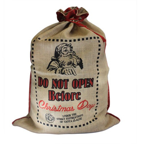 [SANTA-01] Saco de yute santa - Do Not Open Before