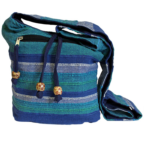 [NSBag-02] Nepal Sling Bag - Blue Rivers