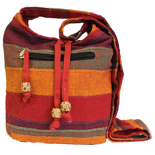[NSBag-05] Nepal Sling Bag - Sunset Reds