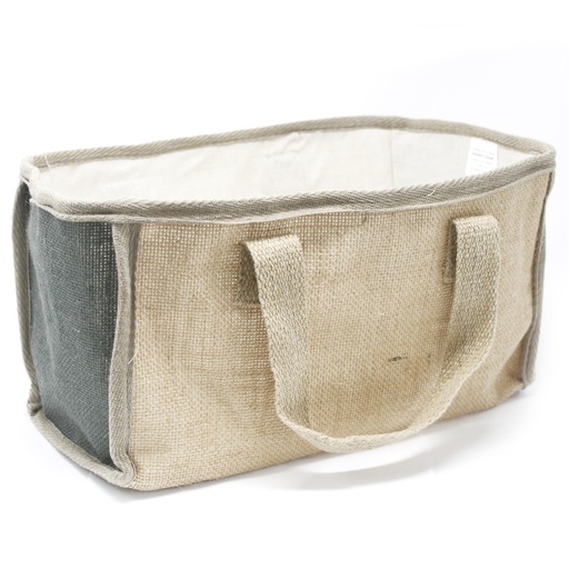 [NATSB-03] Cesta grande de yute - 33x18x20cm - Gris