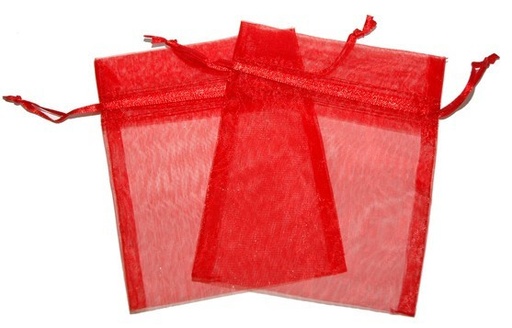 [OrgM-12] Bolsa de Organza - Rojo
