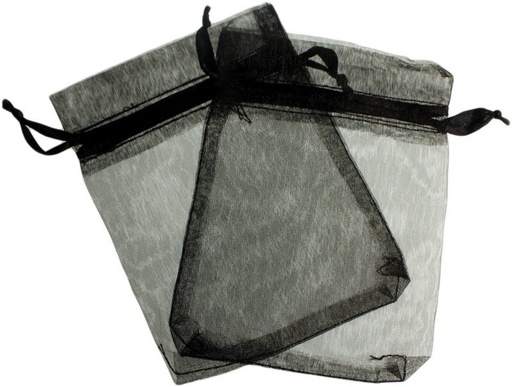 [OrgM-17] Bolsa de Organza - Negro
