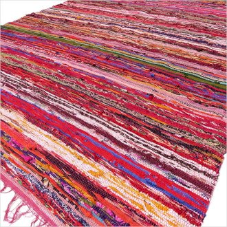[Vrug-04] Alfombra de trapo de lujo de 150 x 90 cm - Rojo