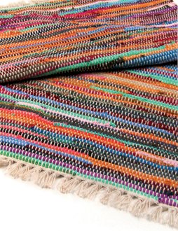 [Vrug-09] Alfombra de trapo de lujo de 155 x 90 cm - Natural