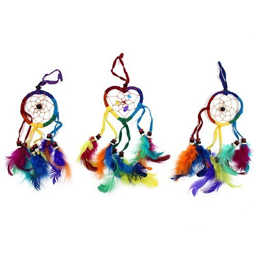 [BDC-09] Atrapasueños Bali aro mediano - Arcoiris