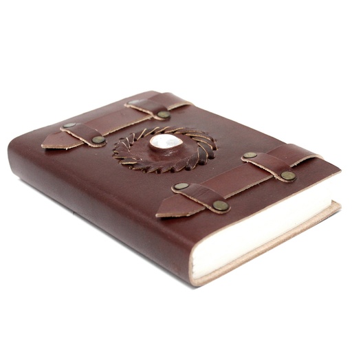 [LBN-16] Cuaderno de cuero Ojo de la luna con Correas