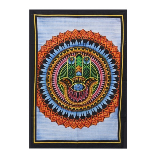 [HBWA-02] Arte de Pared de Algodón - Hamsa