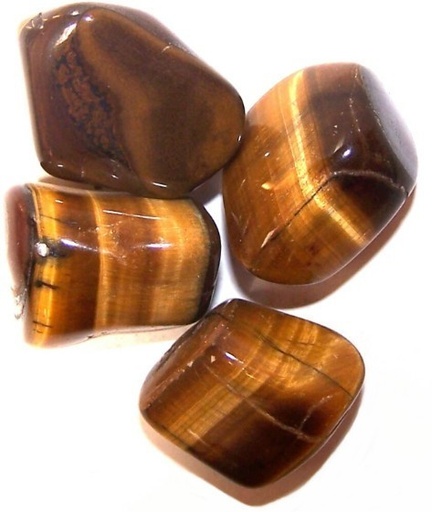 [TBm-24] L Tumble Stones - Ojo de Tigre (dorada)