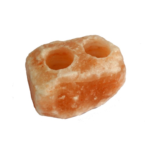 [Qsalt-77] Portavelas de sal natural - 2 agujeros (2-2.5 kg)