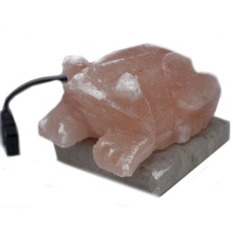[QSalt-86N] Lámpara de sal del Himalaya con forma de sapo USB (Multi)