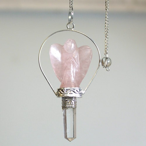 [SpecMP-52] Péndulo ángel cuarzo rosa