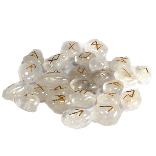 [Rune-33] Juego de Runa de la India en bolsas - Cristal