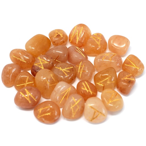 [Rune-38] juego de Runa de la India en bolsas - Aventurina Amarilla