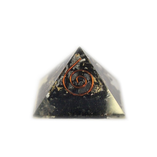 [ORGN-01] Pq. Orgonita Pirámide 25mm Gemchips y Cobre
