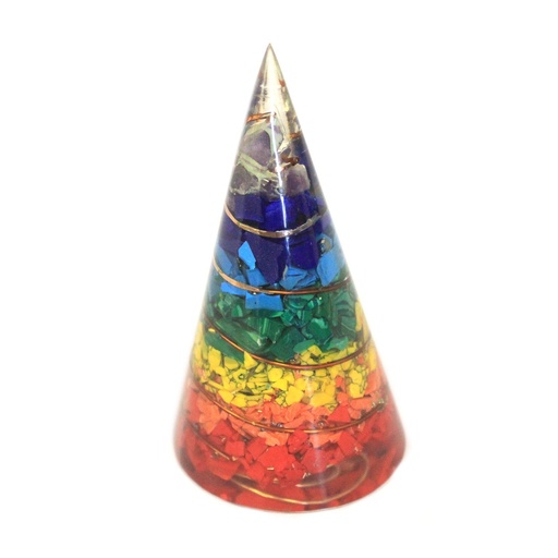 [ORGN-06] Orgonite Cone - 80mm - Multichip