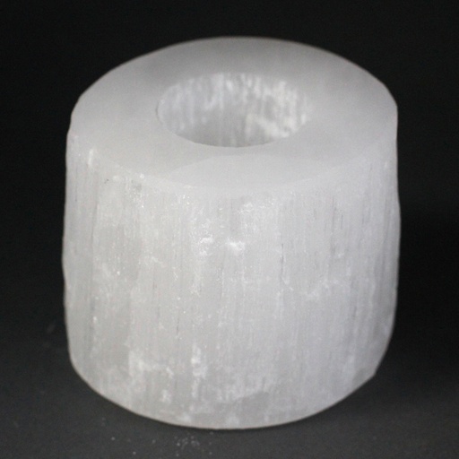 [SelCH-02] Candelabro Selenita cilindro- 8 cm